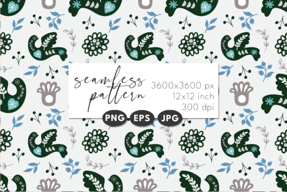 Download Bird Folk. Skandy Seamless Patterns. - Premium Resources
