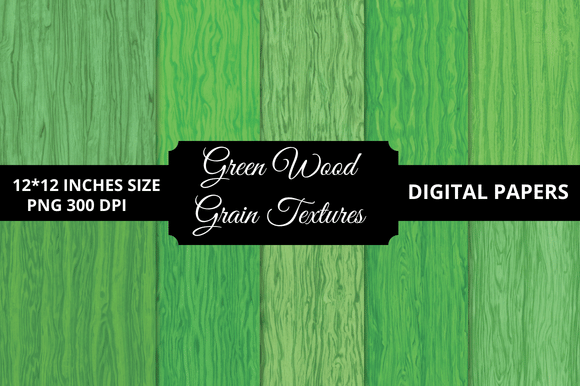 Download Green Wood Grain Textures Digital Papers - Wood grain Collection