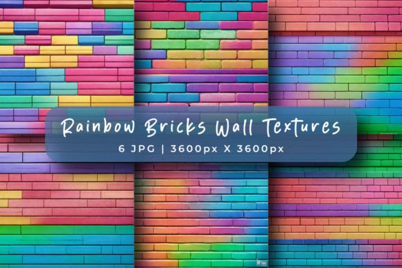 Download Rainbow Brick Wall Texture Backgrounds - Wall texture Collection